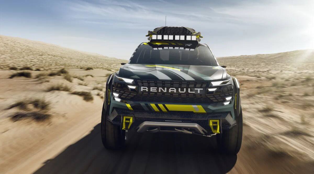 Renault Niagara Concept a nova pickup off-Road elétrica com 3 pneus reserva